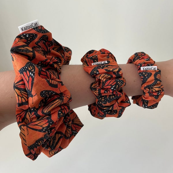 Monarch Butterfly Scrunchie - Handmade Hair Accessory for Nature-Inspired Style
