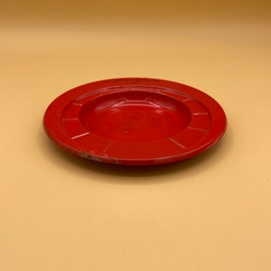 Vintage Red Round Tin Small Business Grunewald & Son Inc Detroit Michigan Ashtray