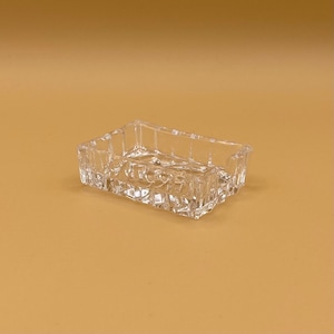 Vintage Antique Mini Personal Glass Pinwheel Design Cocktail Party Ashtray