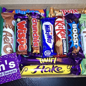 Chocolate Bar Gift Box | Chocolate Hamper | Get Well Soon | Letterbox Gift | Thank You | Birthday Present Good Luck Exam Gift | Personalised