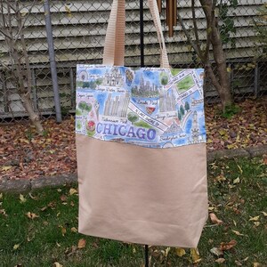 Chicago attractions tote bag