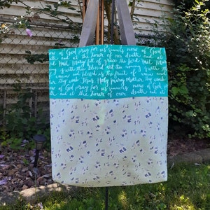 Hail Mary Prayer Tote Bag/Jungfrau Maria/Katholische Gebete