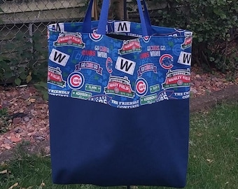 Chicago Cubs Baseball Tote Bag/Chicago