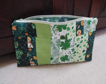 Our Lady of Knock Shamrock Zipper Pouch