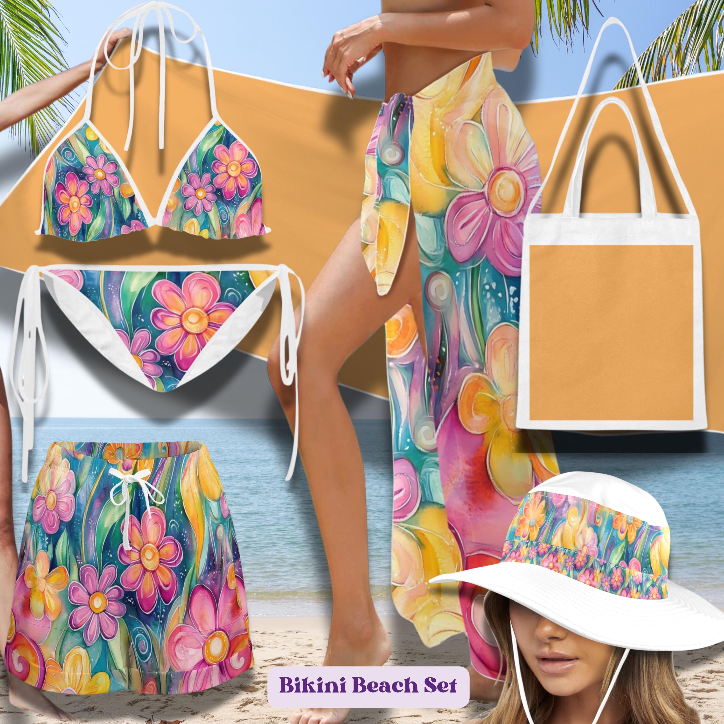 Yellow Floral Bikini - Etsy