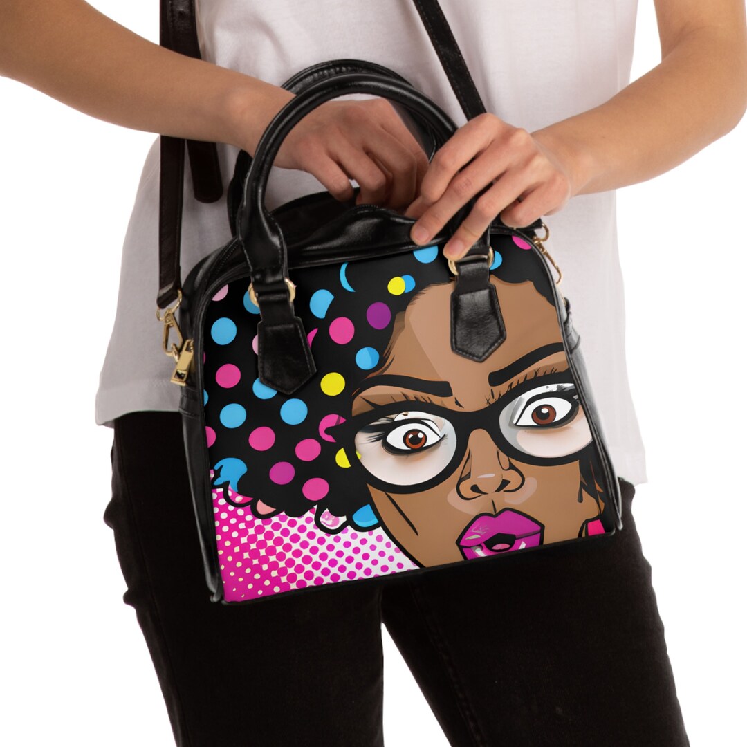 African American Retro Pop Art Shoulder Bag, Pop Art Pocketbook ...