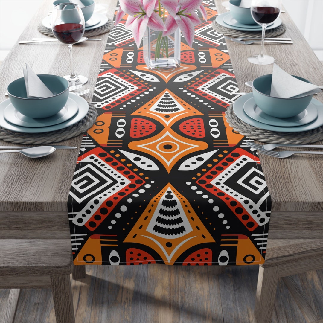 Kwanzaa Table Runner African Mud Cloth Table Runner Afro Etsy