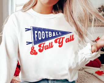 Football and Fall Sweatshirt, Football Season, Cozy Fall Sweater, Gameday Sweater, Homecoming Sweatshirt