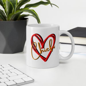 Chiefs White glossy mug