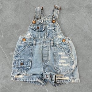 3-6 M hand Distressed Cargo Overalls. Unwashed - may look slightly different after washing