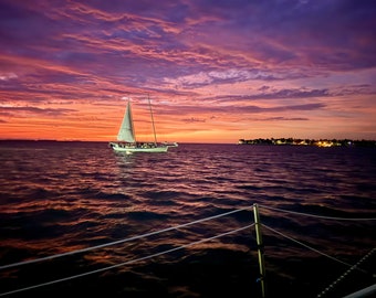 Sailboat at Sunset Photo