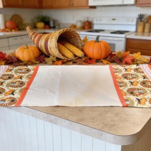Herbst Ernte Erntedank Erntedank Tischläufer - Türkei & Kürbis Design Tischdekoration Wohnkultur Akzente Küche Esszimmer