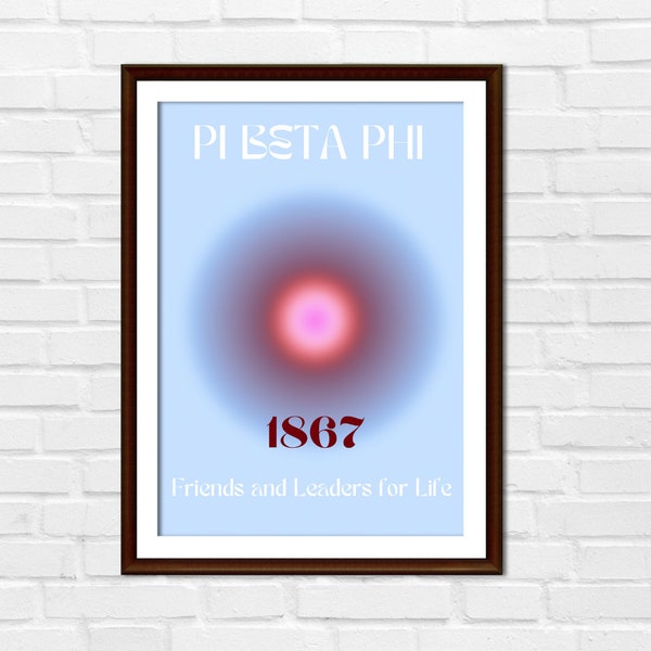 Pi Beta Phi Sorority Aura Printable Wall Art, aesthetic wall art, sorority merch, pi phi merch