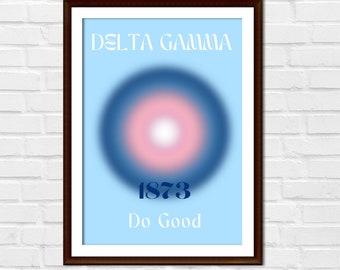 Delta Gamma Sorority Aura Printable Wall Art, aesthetic wall art, sorority merch, delta gamma merch