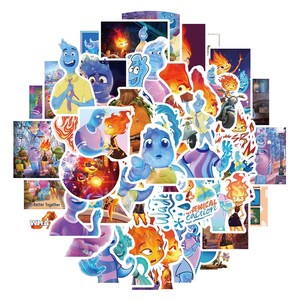 Cartoon Animation Elemental Stickers Pack: DIY Creative Waterproof ...