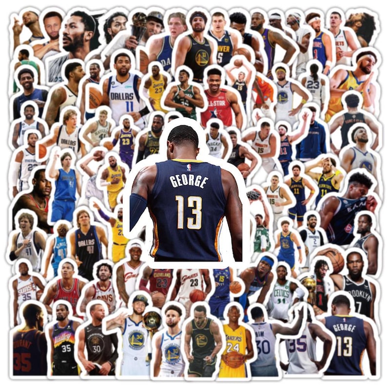 Basketball Superstar Stickers: 100 Pcs Vinyl Decals for Party Favors - Etsy