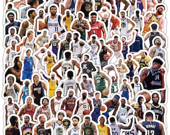 Basketball Superstar Stickers: 100 Pcs Vinyl Decals for Party Favors