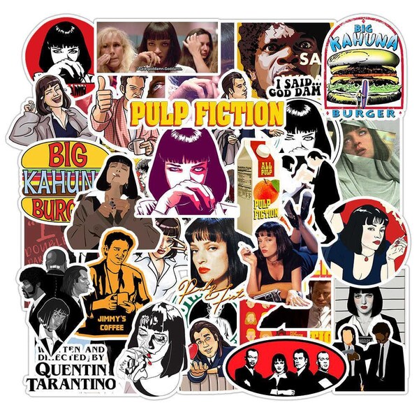 Pulp Fiction Sticker: Klassische Film-Vinyl-Aufkleber - 50 Stück