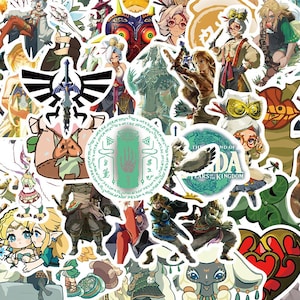 50Pcs/set Cartoon Anime Character Stickers Pack, The Legend of Zelda: Tears of the Kingdom,Christmas Favors,DIY Creative Notebook Stickers