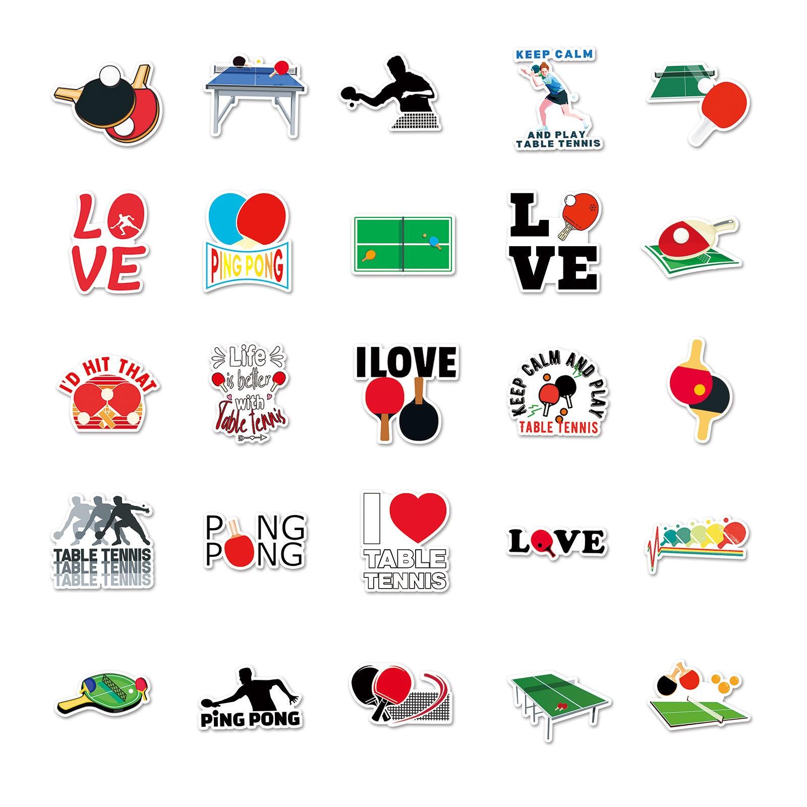 Sticker ping-pong tennis de table nail art - France
