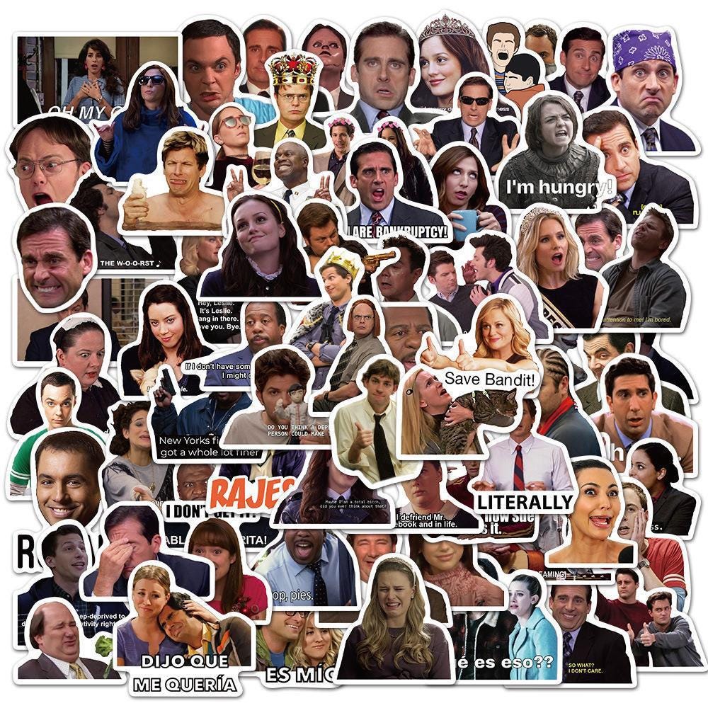 American TV Series Funny Stickers Pack: DIY Waterproof Vinyl Decals ...