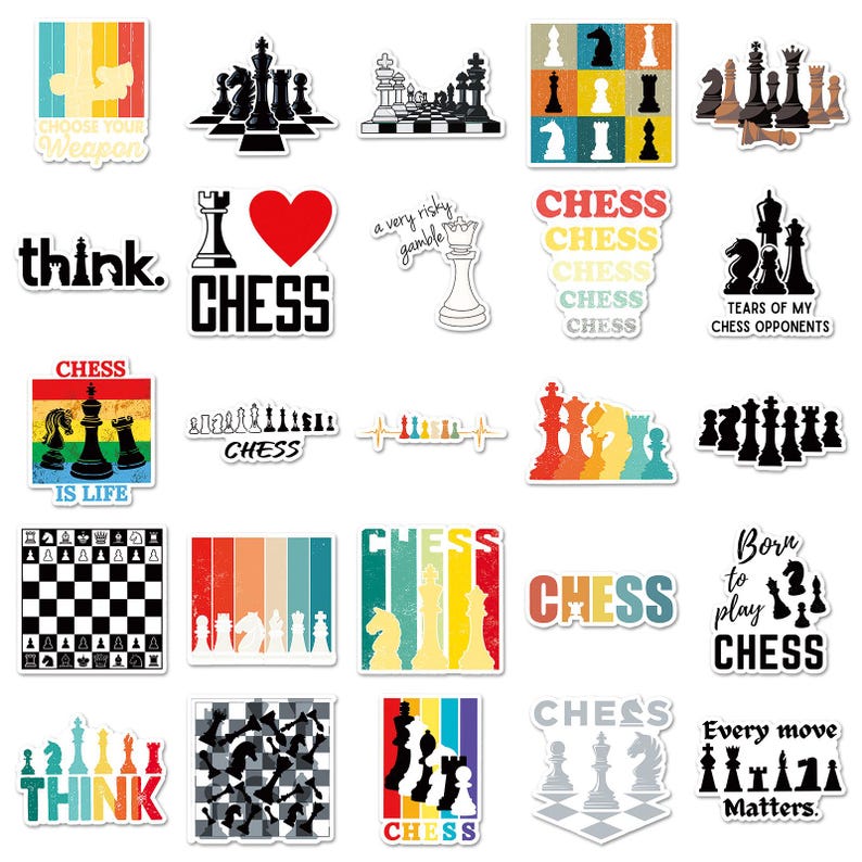 Discord Chess Sticker Chess Stickers Pack: DIY Creative Waterproof Vinyl Decals(50pcs/set) - Etsy