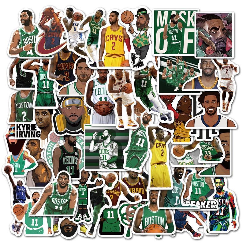 Basketball Superstar Stickers: Waterproof Vinyl Decals, Party Favors ...