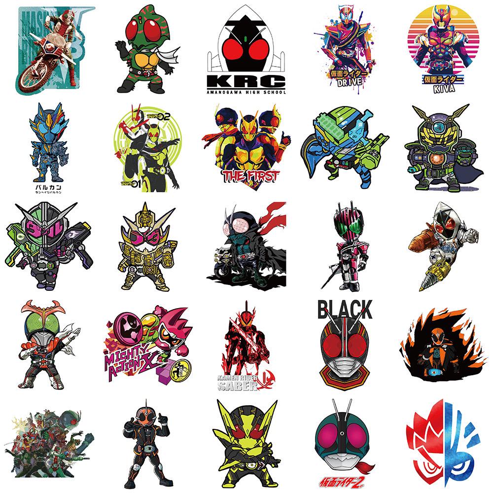 Ridee Sticker Cartoon Kamen Rider Stickers Pack: ,DIY Creative Waterproof Vinyl ...