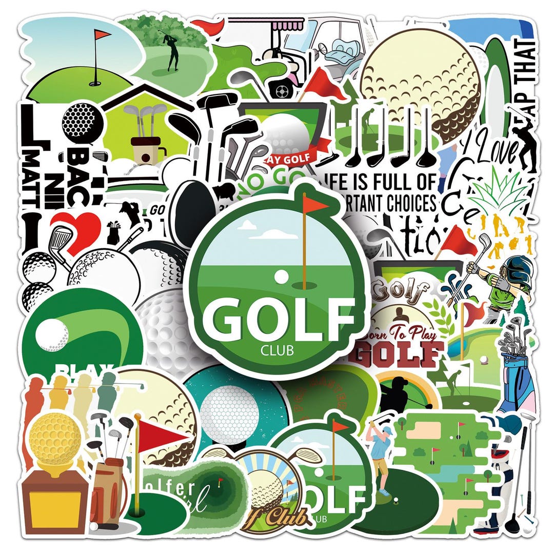 Golf Stickers Pack: Waterproof Vinyl Decals for Laptop, Skateboard (50/ ...