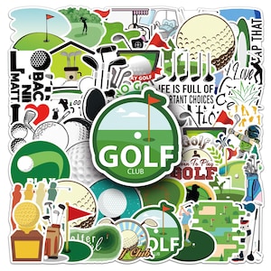50/100Pcs Golf Sports Stickers Pack, Golf Enthusiast Stickers, Golf Master Stickers, DIY Creative Stickers,Waterproof Notebook Stickers