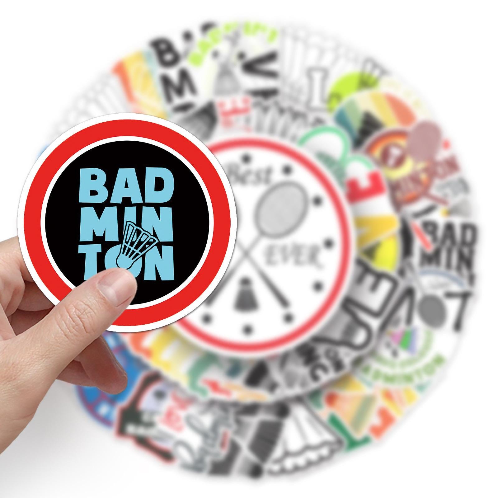 Badminton Stickers Pack: 50 Pcs Waterproof Vinyl Decals - Etsy