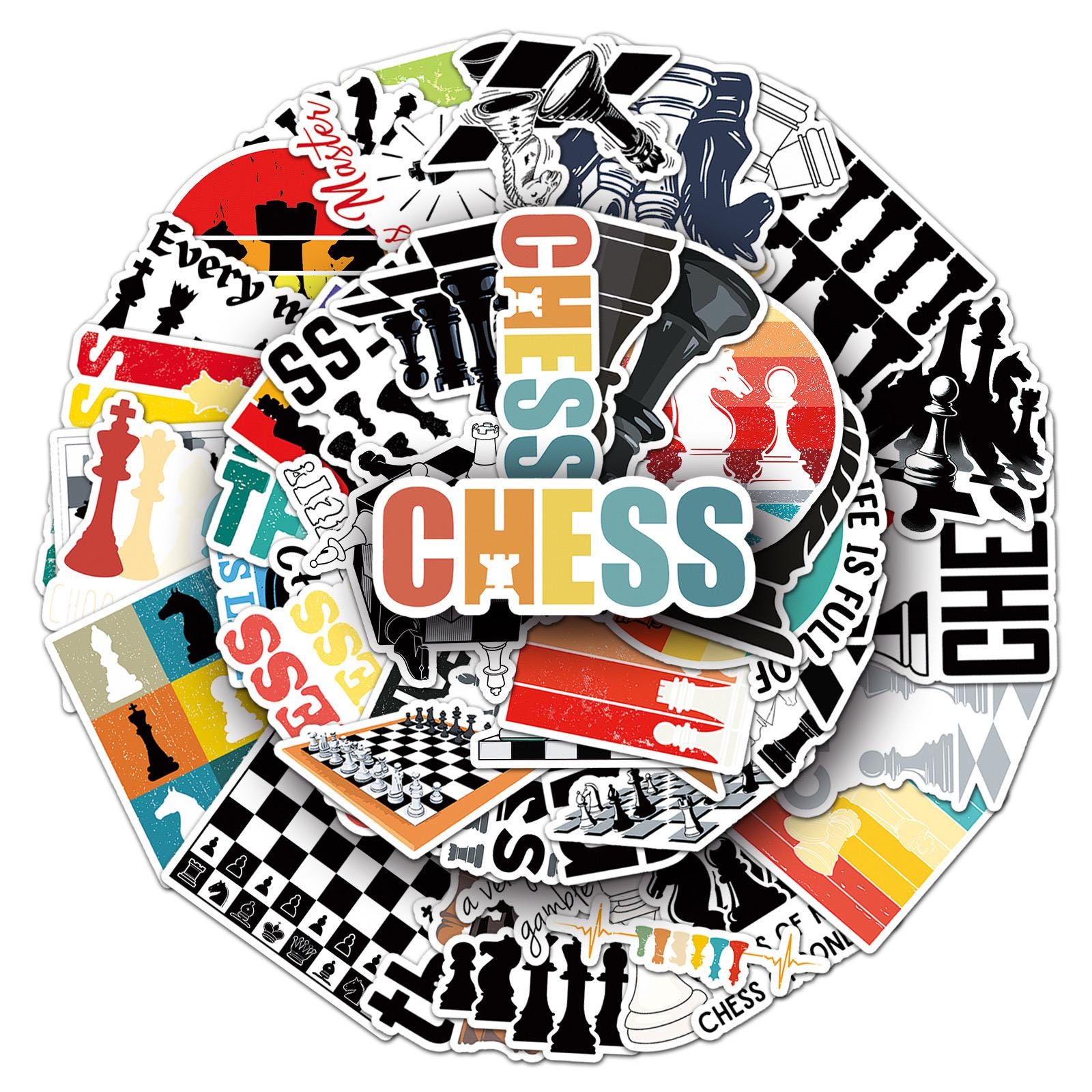 Chess Stickers Pack: DIY Creative Waterproof Vinyl Decals（50pcs/set） - Etsy