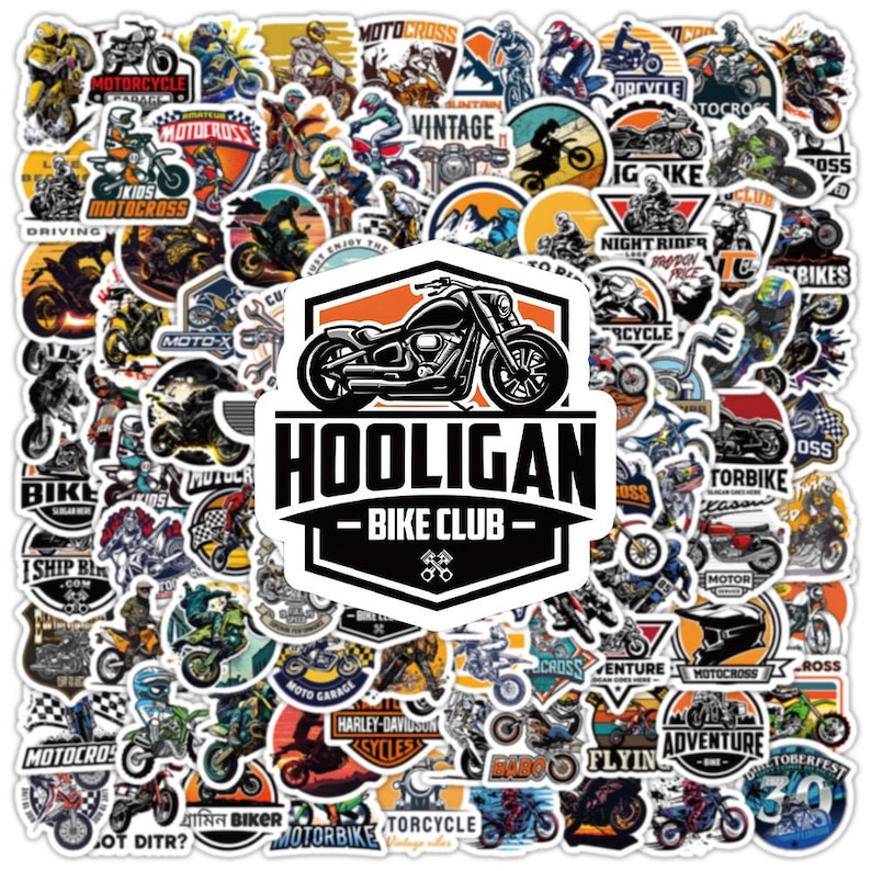 Motorcycle Racing Stickers: Extreme Off-road Waterproof Vinyl Decals ...