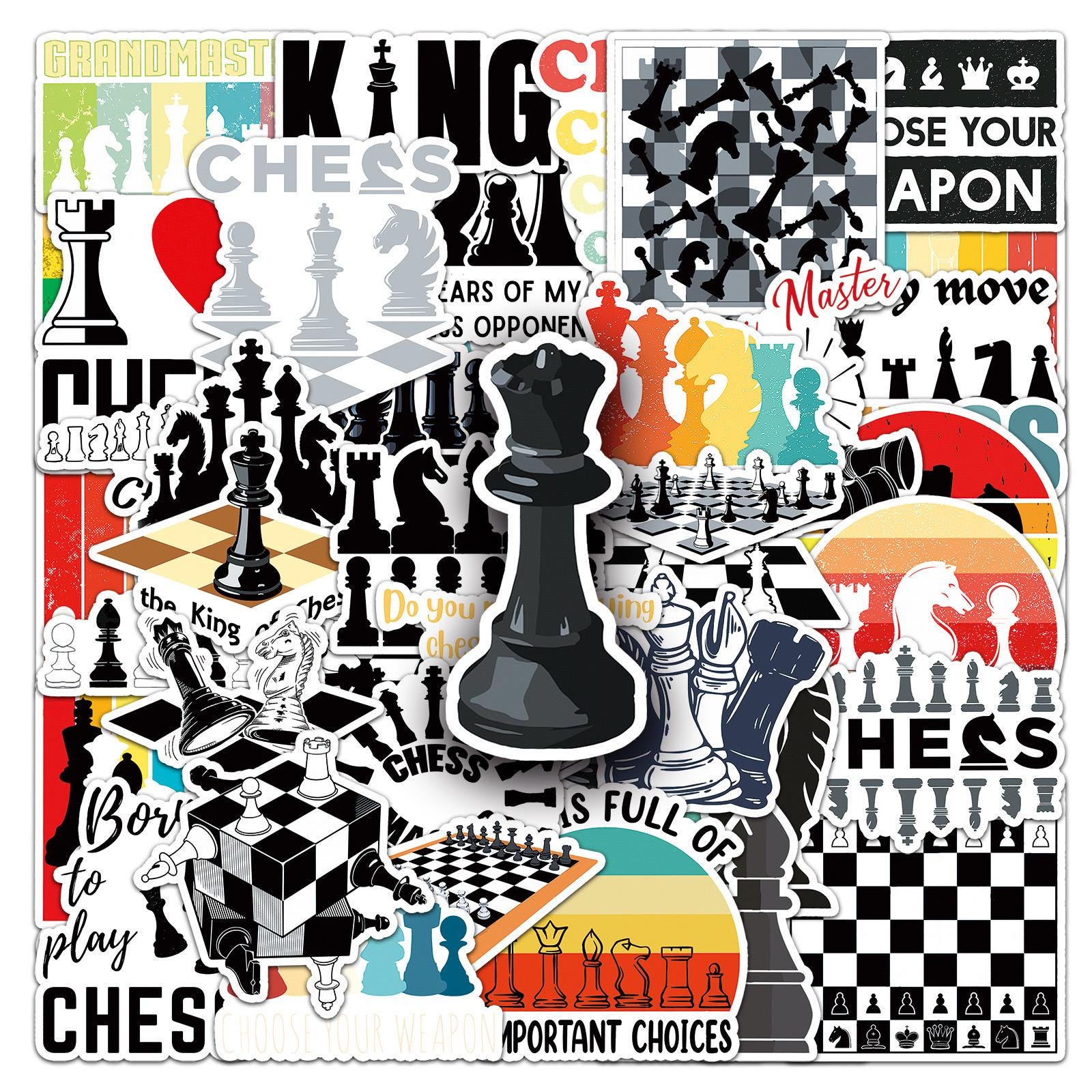 Discord Chess Sticker Chess Stickers Pack: DIY Creative Waterproof Vinyl Decals(50pcs/set) - Etsy