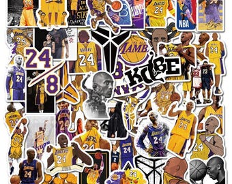 Basketball Superstar Stickers: Waterproof Vinyl Decals, Party Favors (50 Pcs/Set)