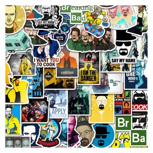 50Pcs/set American TV Series Breaking Bad Stickers Pack,Classic TV Series Stickers,Christmas Favors,Waterproof DIY Trunk Notebook Stickers