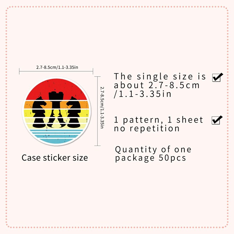 Chess Stickers Pack: DIY Creative Waterproof Vinyl Decals（50pcs/set） - Etsy