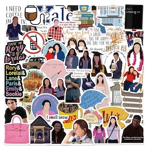 Paquete de 50 pegatinas de la serie de televisión estadounidense Gilmore Girls, pegatinas de la serie de televisión popular, regalos de Navidad, pegatinas impermeables para cuadernos de baúl