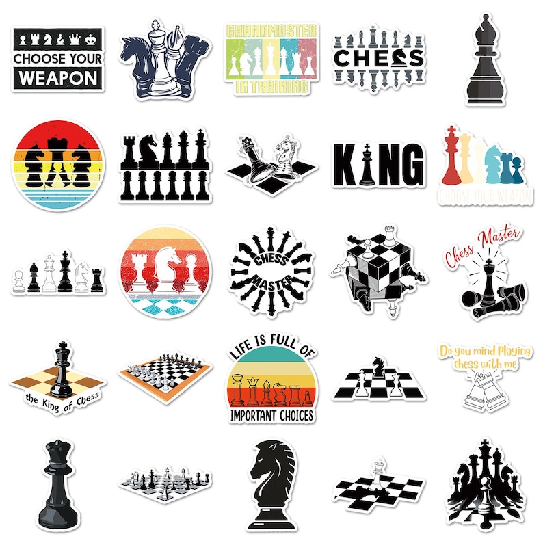 Discord Chess Sticker Chess Stickers Pack: DIY Creative Waterproof Vinyl Decals(50pcs/set) - Etsy