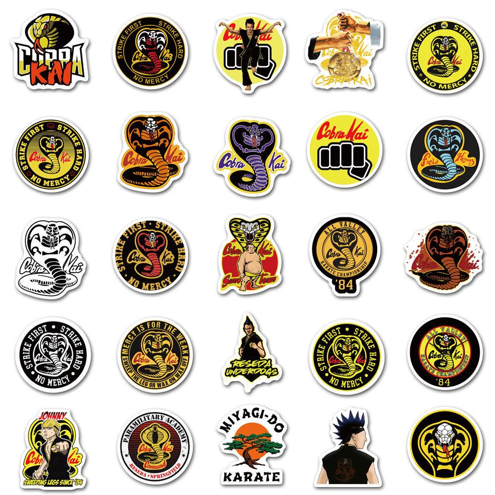 Cobra Kai Stickers: Classic TV Series, Waterproof Vinyl Decals (52 Pcs ...