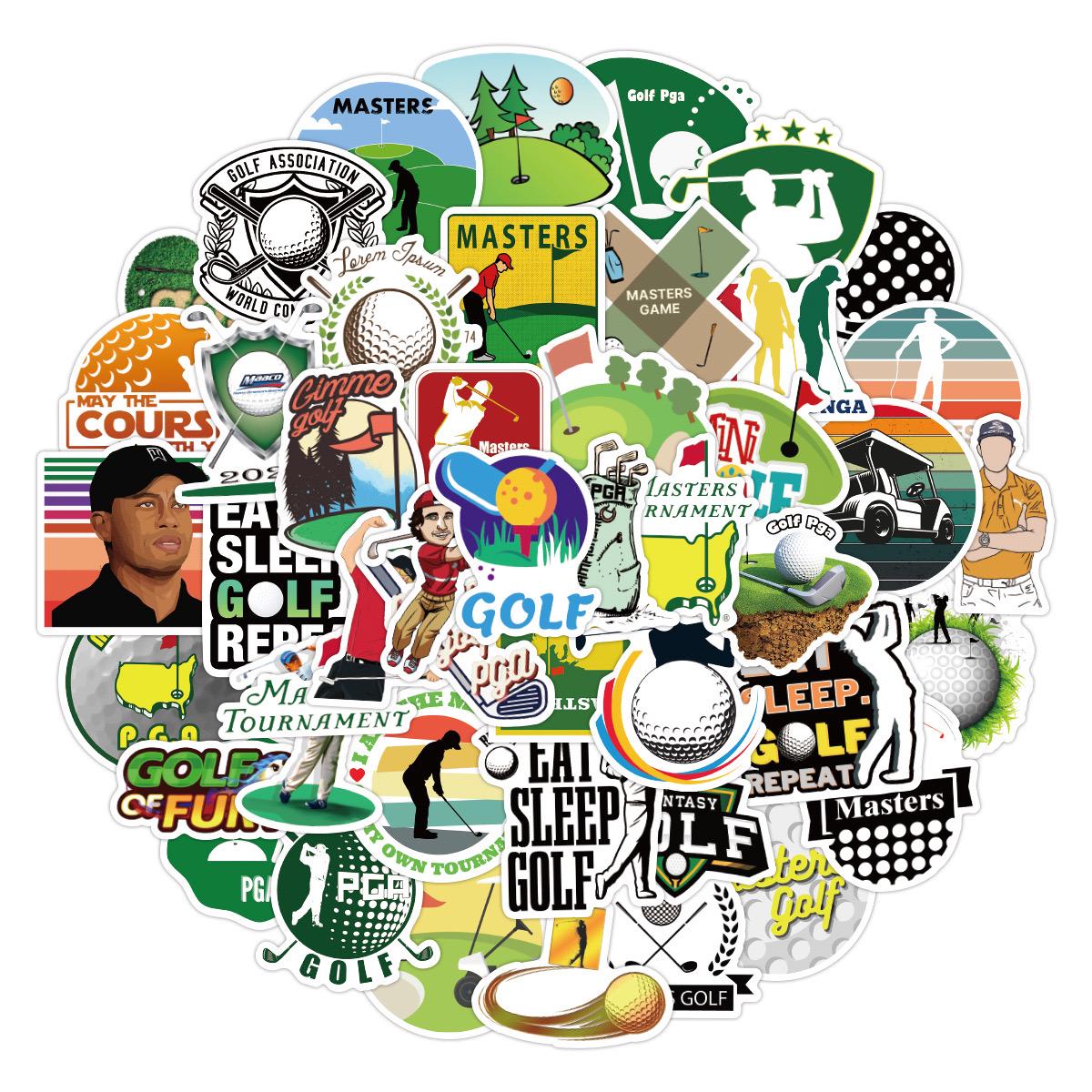 Golf Boot Sticker Golf Stickers Pack: Waterproof Vinyl Decals for Laptop, Skateboard (50/ ...