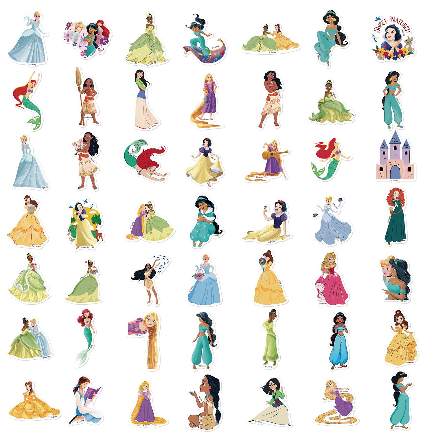 Cartoon Princess Stickers Pack: DIY Creative Waterproof Vinyl Decals ...