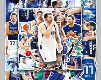 Basketball Superstar Luka Doncic Stickers Pack: DIY Waterproof Vinyl Decals（50Pcs/set）