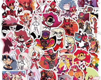 Anime Hazbin Hotel Stickers Pack: DIY Creative Waterproof Vinyl Decals（52/56/50Pcs/set ）