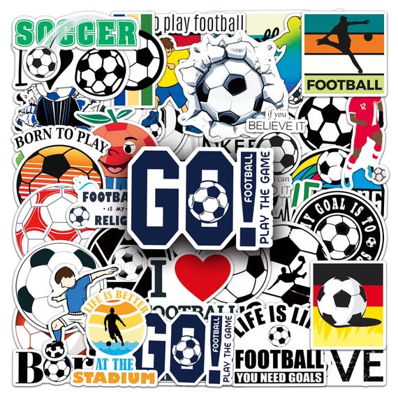 50 Stück American Football Graffiti Sticker – PVC, Wasserdicht, Für Laptop, Kühlschrank & Mehr
