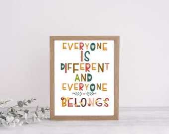 Tout le monde appartient à l'affiche numérique de motivation