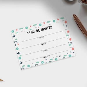 Remplir les invitations imprimables numériques vierges