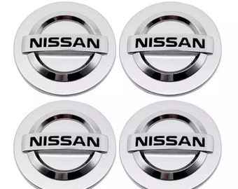 Car Wheel Hub Caps Center Hole Caps for Nissan Qashqai Tiida Almera Altima Teana X-Trail 54mm Chrome Rim Cover Badge Styling Accessories 4 Pieces 