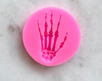 Halloween skeleton hand silicone mold