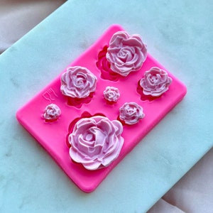 Rose flower silicone mold